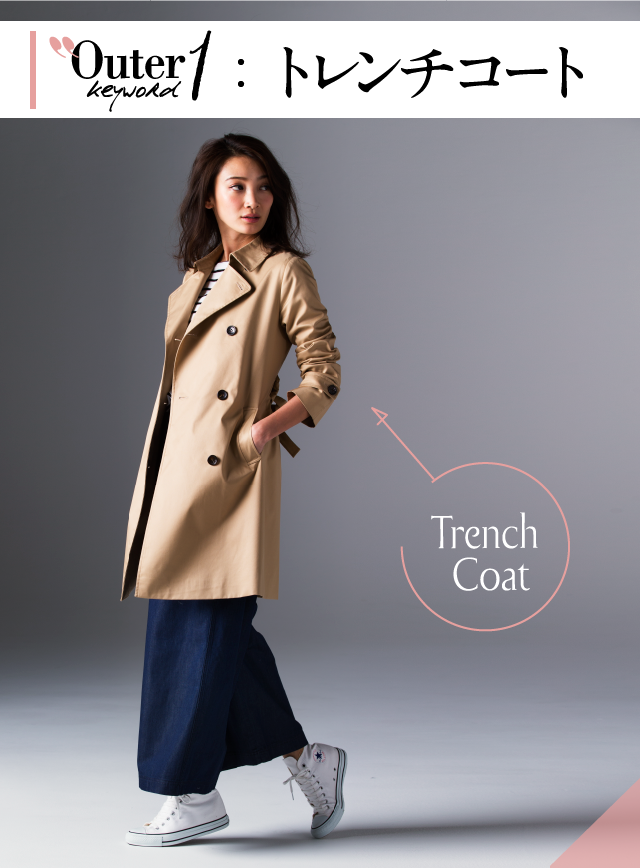 Outer keyword1 トレンチコート　Trench Coat