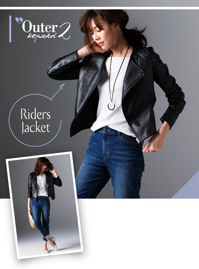 Outer keyword2　Riders Jacket