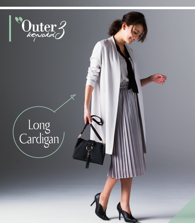 Outer keyword3　Long Cardigan