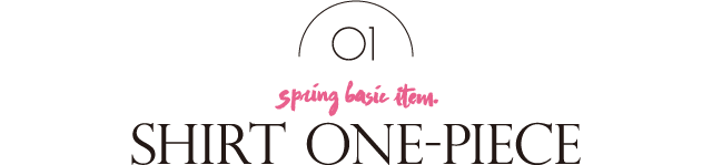 01 spring basic item. SHIRT ONE-PIECE