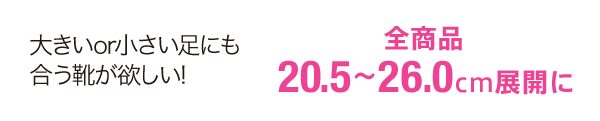 全商品　20.5～26.0cm展開に